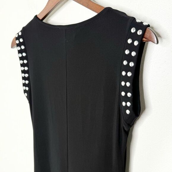 Joseph Ribkoff NWT Vintage Black Dress w/ Silver Embellishments - US size 6 - Picture 4 of 7